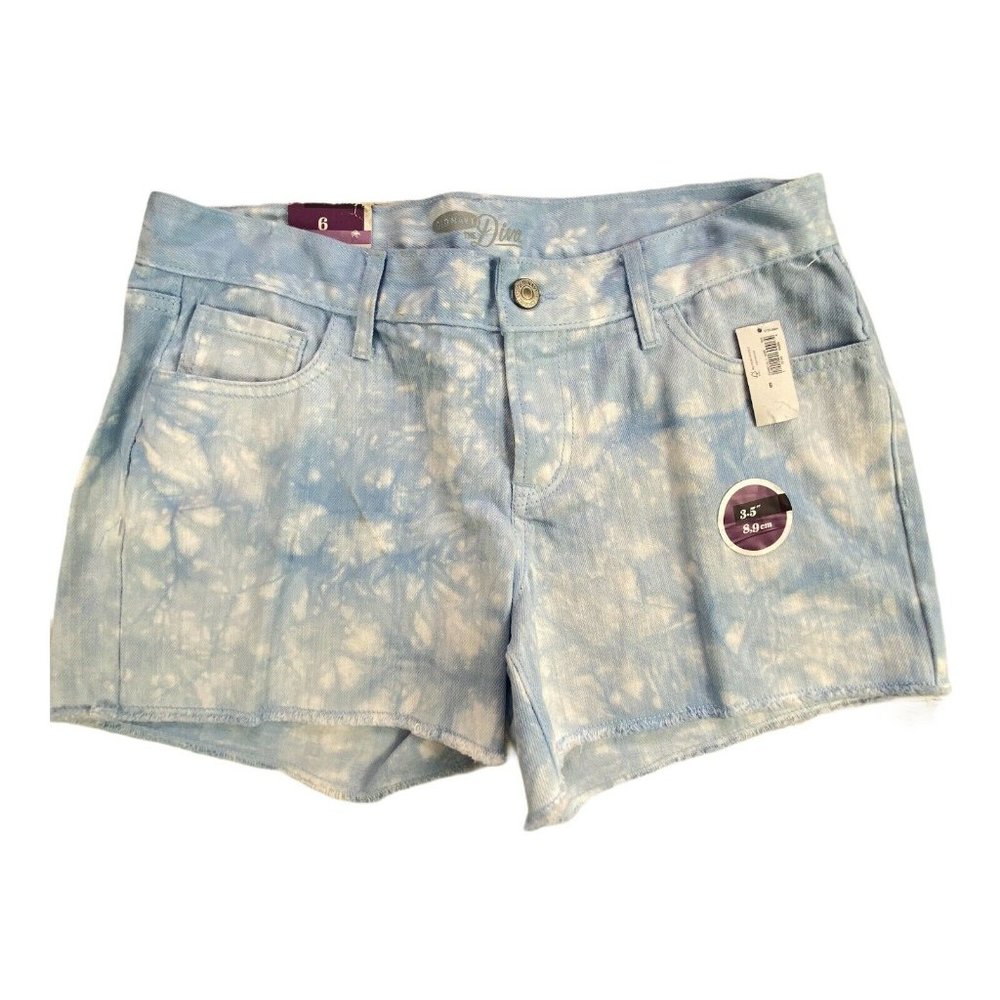 Old Navy Diva Booty Shorts Womens Size 6 Acid Wash Raw Hem Tie Dye